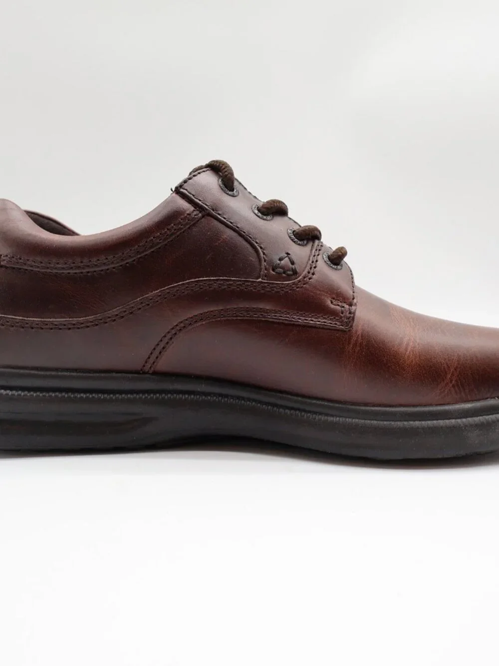 Hush Puppies Glen Men's 9.5 Brown Leather Comfort Casual Oxford Shoes